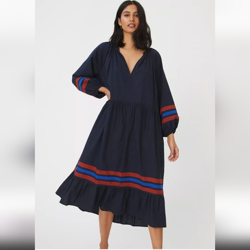Anthropologie Sundry Varsity Stripe midi dress